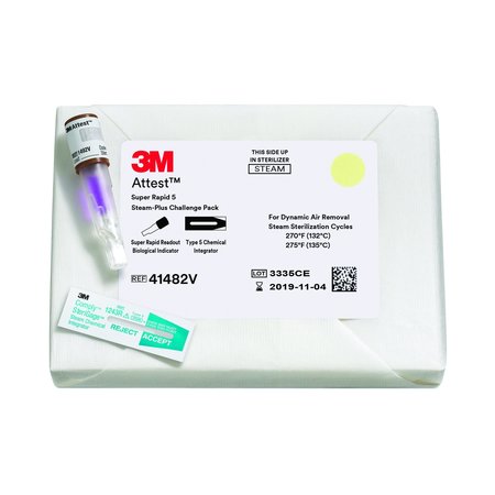 3M Super Rapid 5 Steam-Plus Sterilization Biological Indicator Challenge Pack, PK 24 41482V